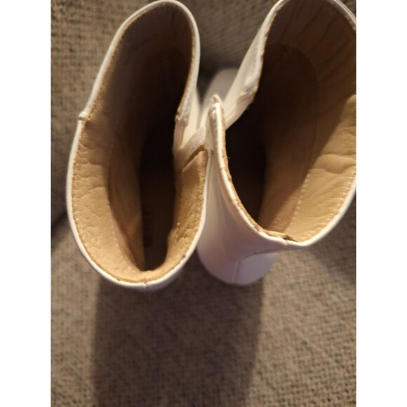 IDIFU Square‎ Toe Ankle Boots, White, Size 8.5 - Picture 7 of 9